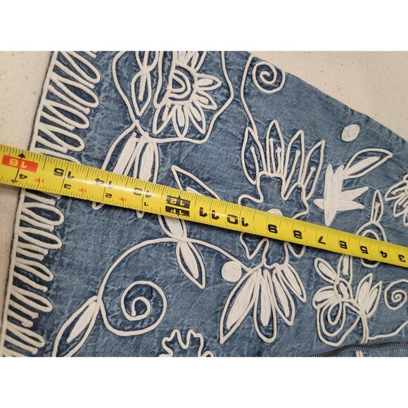 alice + olivia Riley Embroidered Skirt Size 2 Floral Romantic Boho - Picture 8 of 9